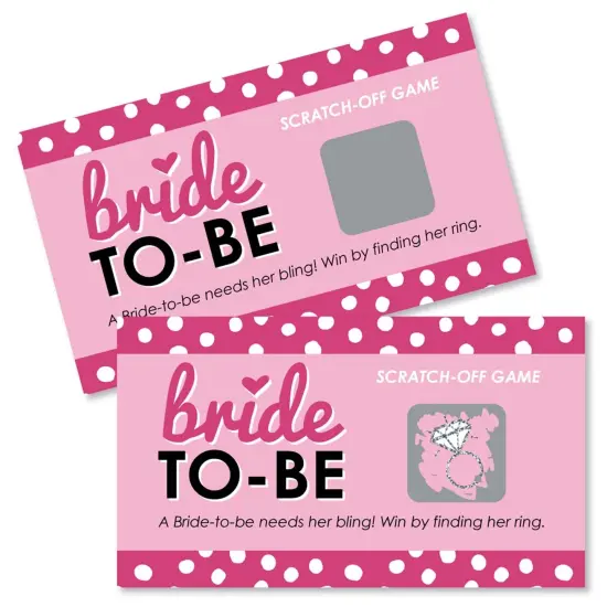 Big Dot of Happiness Bride-To-Be - Bridal Shower & Classy Bachelorette Party Game Scratch Off Cards - 22 Count {1}