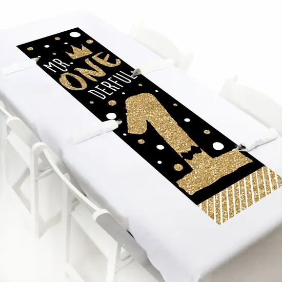 Big Dot of Happiness 1st Birthday Little Mr. Onederful - Boy First Birthday Party Front Door Decoration - Vertical Banner {6}