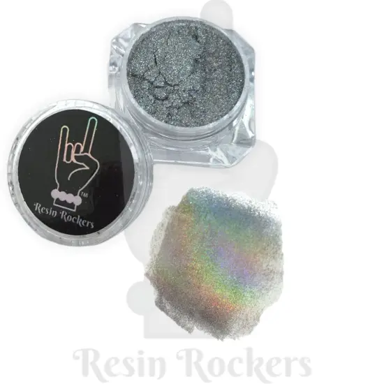 Resin Rockers Premium Silver Reflections Holographic Pigment Powder {2}