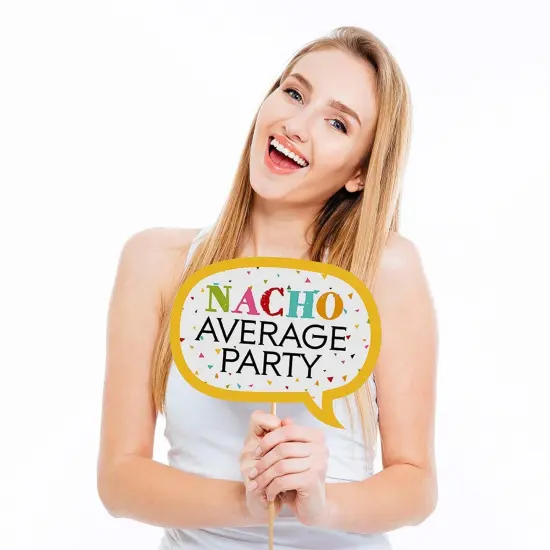 Big Dot of Happiness Funny Let's Fiesta - Fiesta Party Photo Booth Props Kit - 10 Piece {4}