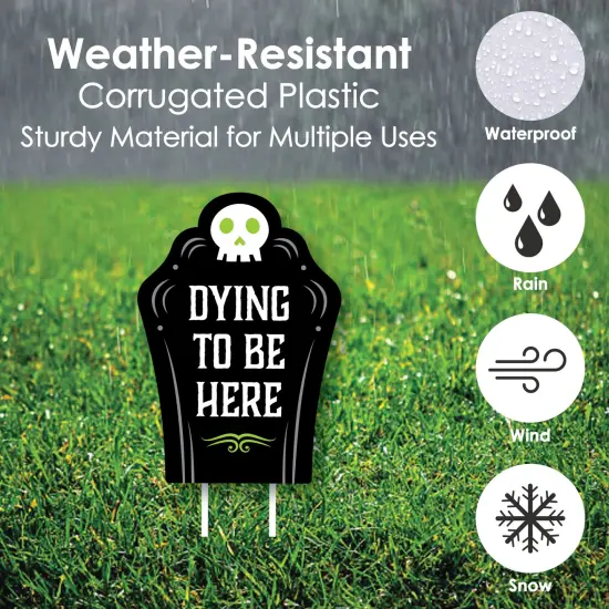 Big Dot of Happiness Cute and Colorful Tombstones - Lawn Decorations - Outdoor Kids Halloween Party Yard Decorations - 10 Piece {6}