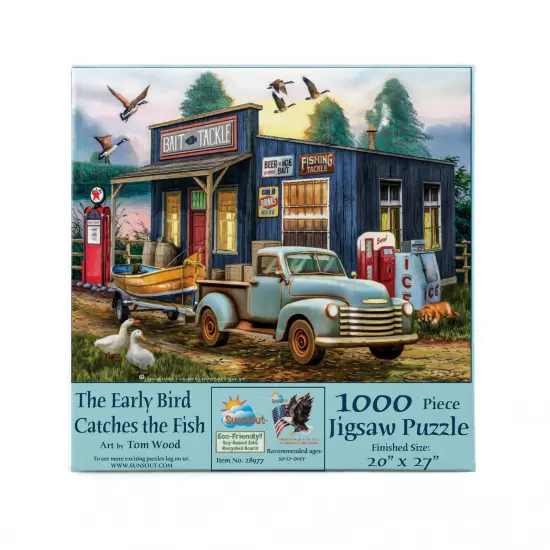 Sunsout The Early Bird Catchs the Fish 1000 pc Jigsaw Puzzle 28977 {4}