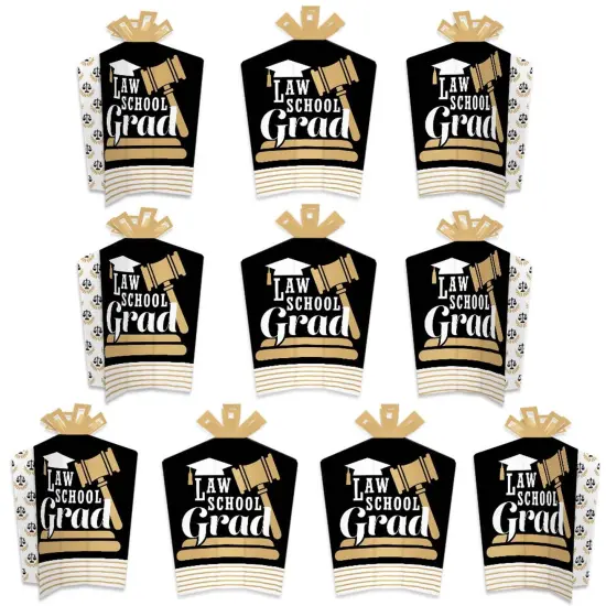 Big Dot of Happiness Law School Grad - Table Decorations - Future Lawyer Graduation Party Fold and Flare Centerpieces - 10 Count {1}