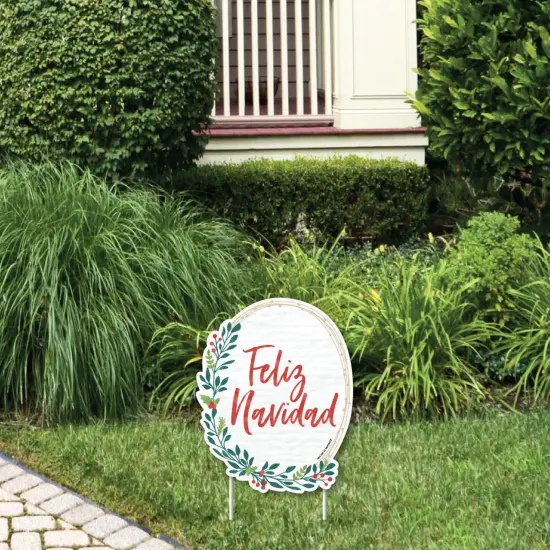 Big Dot of Happiness Feliz Navidad - Outdoor Lawn Sign - Holiday and Spanish Christmas Party Yard Sign - 1 Piece {1}