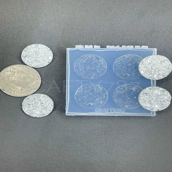 Druzy Circle 18mm Earring Silicone Mold (B5) {3}