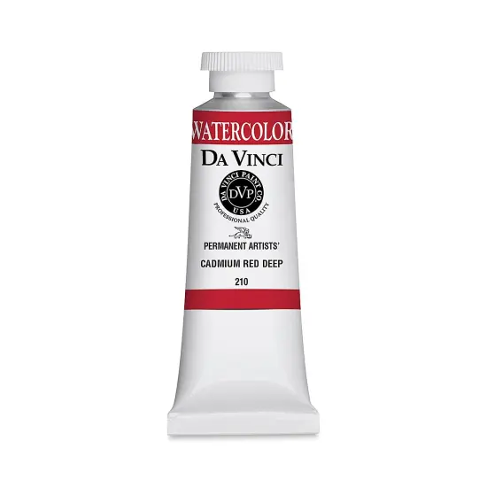 Da Vinci Artists' Permanent Watercolor - Cadmium Red Deep, 37 ml tube {1}