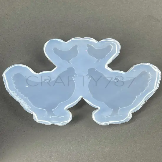 Chicken Gallina Dangle Earrings Silicone Mold (C8) {3}