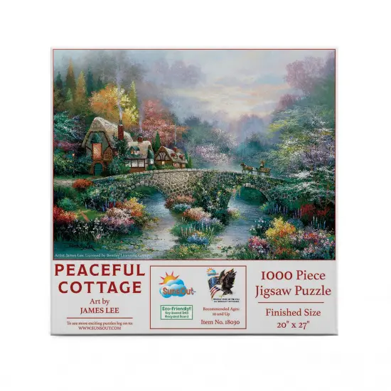 Sunsout Peaceful Cottage 1000 pc Jigsaw Puzzle 18030 {4}