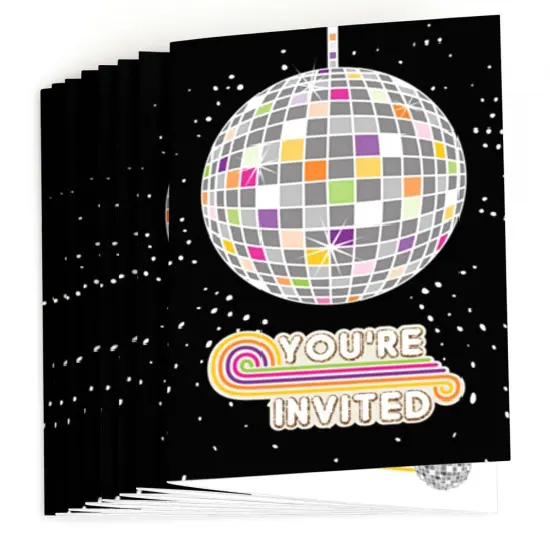 Big Dot of Happiness 70's Disco - Fill In 1970's Disco Fever Party Invitations (8 count) {3}
