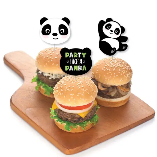 Big Dot of Happiness Party Like a Panda Bear - Dessert Cupcake Toppers - Baby Shower or Birthday Party Clear Treat Picks - Set of 24 {4}