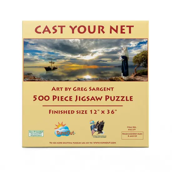 Sunsout Cast Your Net 500 pc Panoramic Jigsaw Puzzle 46229 {4}