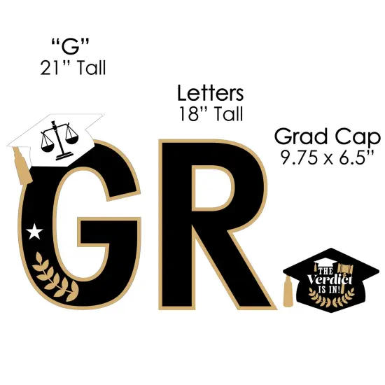 Big Dot of Happiness Law School Grad - Yard Sign Outdoor Lawn Decorations - Future Lawyer Graduation Party Yard Signs - GRAD {7}