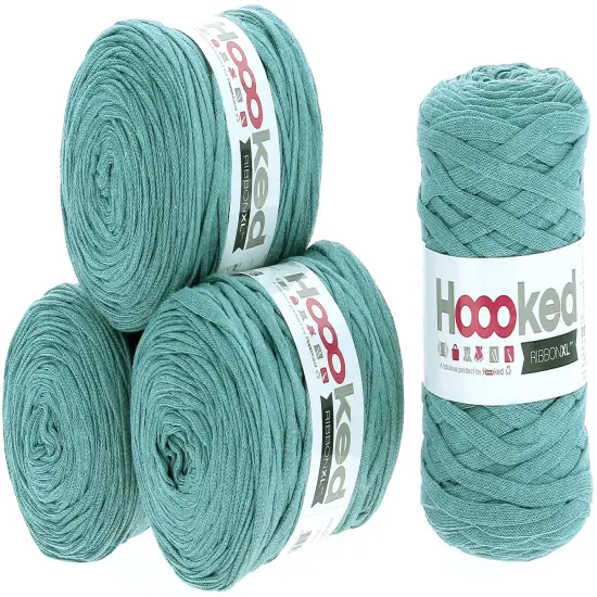 Multipack of 4 - Hoooked Ribbon XL Yarn-Emerald Splash {1}