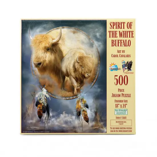 Sunsout Spirit of the White Buffalo 500 pc Jigsaw Puzzle 55611 {4}