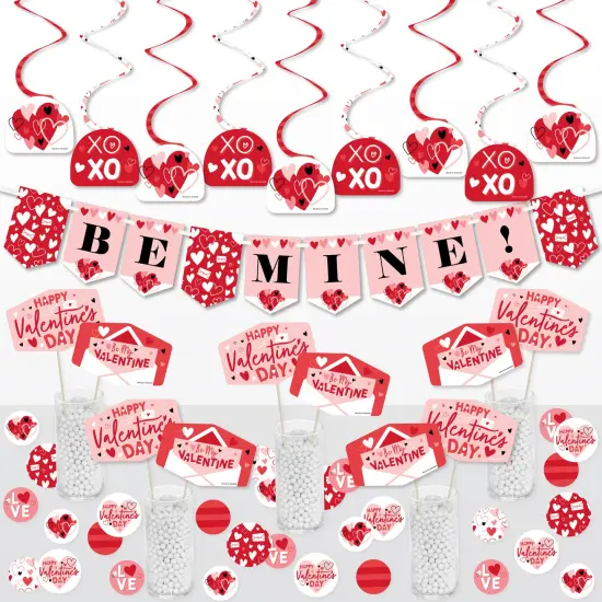 Big Dot of Happiness Happy Valentine&rsquo;s Day - Valentine Hearts Party Supplies Decoration Kit - Decor Galore Party Pack - 51 Pieces {1}