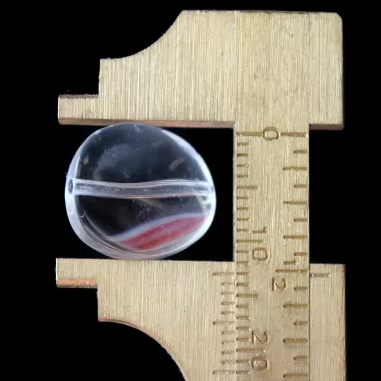 18 19mm Clear Flat Oval Twist CrystalGlass Beads Full Strand Loose Beads {6}