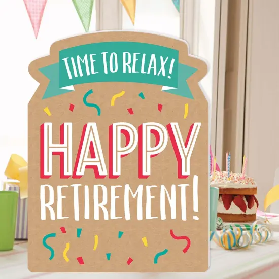 Big Dot of Happiness Retirement - Congratulations Giant Greeting Card - Big Shaped Jumborific Card {3}