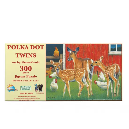 Sunsout Polka Dot Twins 300 pc Jigsaw Puzzle 44862 {4}
