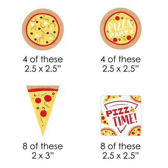 Big Dot of Happiness Pizza Party Time - Paper Straw Decor - Baby Shower or Birthday Party Striped Decorative Straws - Set of 24 {3}