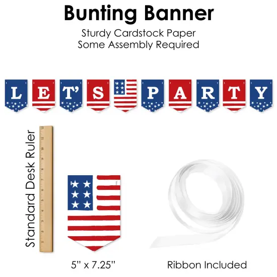 Big Dot of Happiness Stars & Stripes - Patriotic Party Supplies Decoration Kit - Decor Galore Party Pack - 51 Pieces {7}