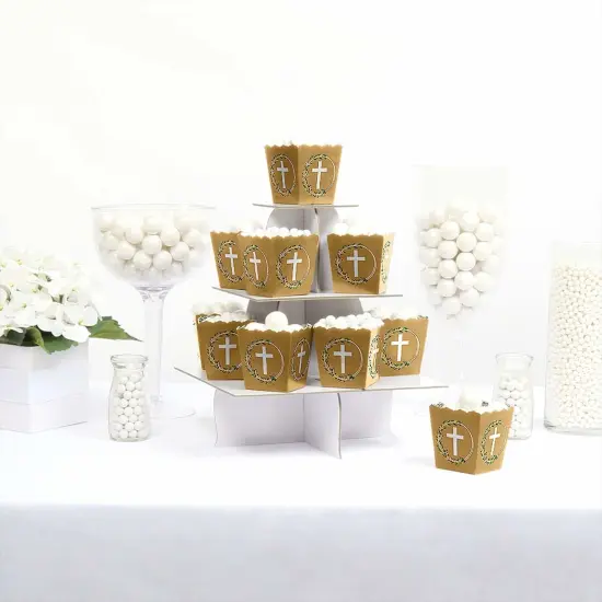 Big Dot of Happiness Elegant Cross - Party Mini Favor Boxes - Religious Party Treat Candy Boxes - Set of 12 {3}