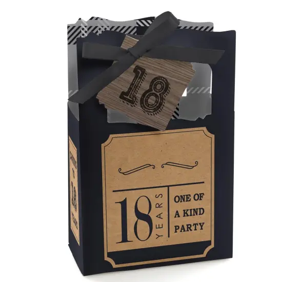 Big Dot of Happiness 18th Milestone Birthday - Birthday Party Favor Boxes - Set of 12 {1}