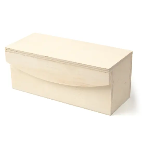 CousinDIY Unfinished Wood Foldover Storage Box-8.25"x3.5"x3.5" {1}