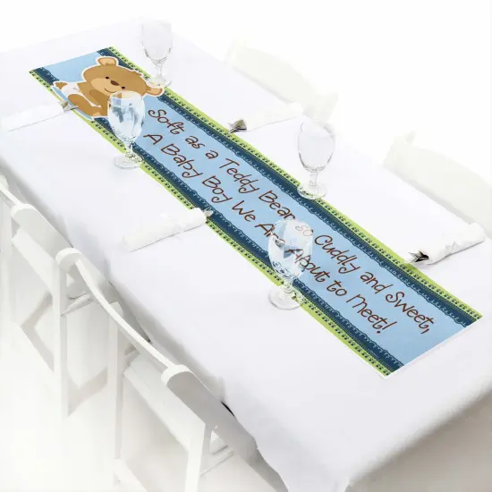 Big Dot of Happiness Boy Baby Teddy Bear - Baby Shower Decorations Party Banner {7}