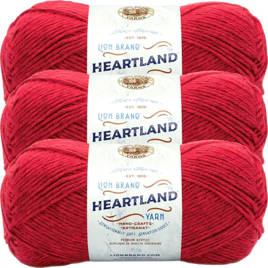 (3 Pack) Lion Brand Heartland Yarn - Redwood {1}