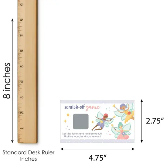 Big Dot of Happiness Let's Be Fairies - Fairy Garden Birthday Party Game Scratch Off Cards - 22 Count {7}