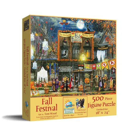 Sunsout Fall Festival 500 pc Halloween Jigsaw Puzzle 28572 {2}