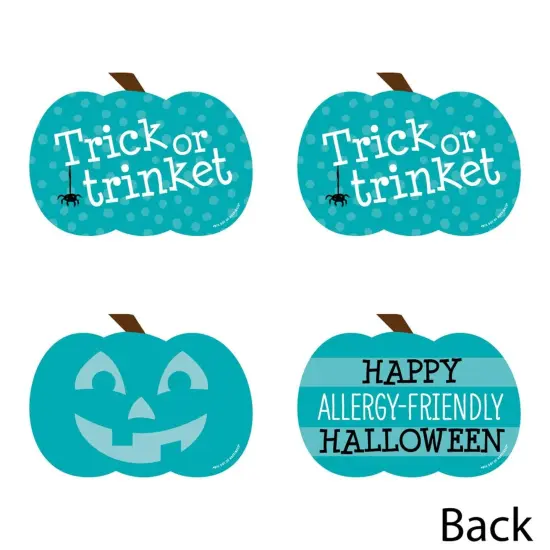 Big Dot of Happiness Teal Pumpkin - Decorations DIY Halloween Allergy Friendly Trick or Trinket Essentials - Set of 20 {4}