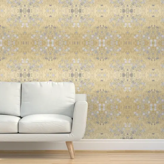 Peel & Stick Wallpaper 2FT Wide Vines Wallpaper Damask Brambles Custom Removable Wallpaper by Spoonflower {5}