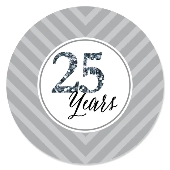 Big Dot of Happiness We Still Do - 25th Wedding Anniversary - Party Circle Sticker Labels - 24 Count {1}