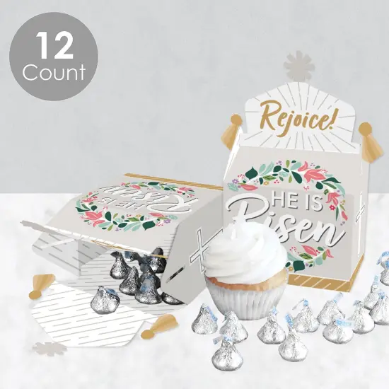 Big Dot of Happiness Religious Easter - Treat Box Party Favors - Christian Holiday Party Goodie Gable Boxes - Set of 12 {4}