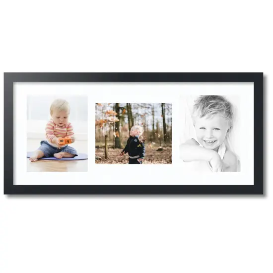 ArtToFrames Collage Photo Picture Frame with 3 - 8x10 inch Openings, Framed in Black with Over 62 Mat Color Options and Plexi Glass (CSM-3926-117) {7}