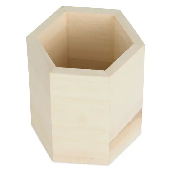 MultiCraft Wood Desk Organizer - Hexagon {2}
