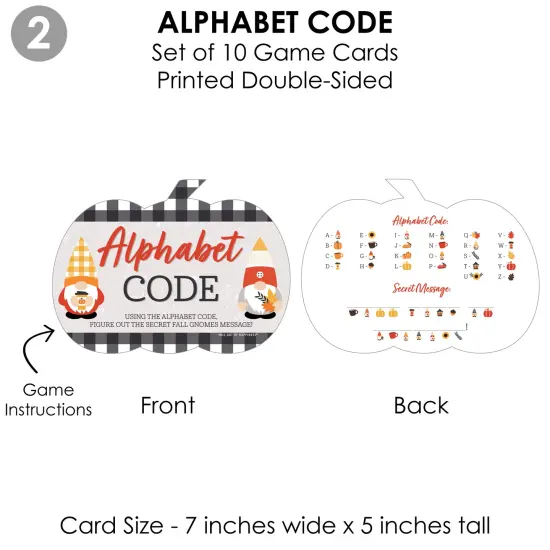 Big Dot of Happiness Fall Gnomes - 4 Autumn Harvest Party Games - 10 Cards Each - Gamerific Bundle {7}