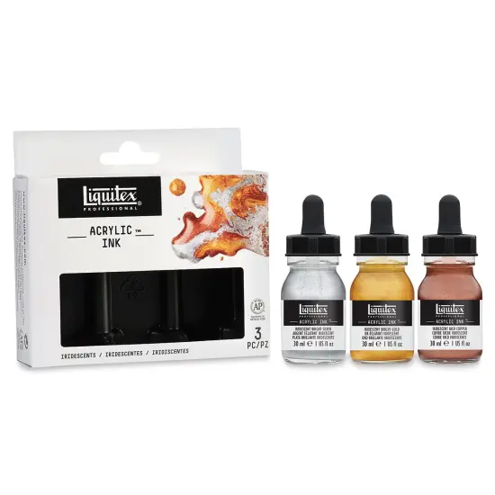 Liquitex Professional Acrylic Ink Set - Iridescent Colors, Set of 3, 30 ml {2}