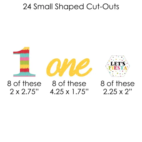 Big Dot of Happiness 1st Birthday Let's Fiesta - Fiesta First Birthday Party DIY Decorations - Clothespin Garland Banner - 44 Pieces {7}