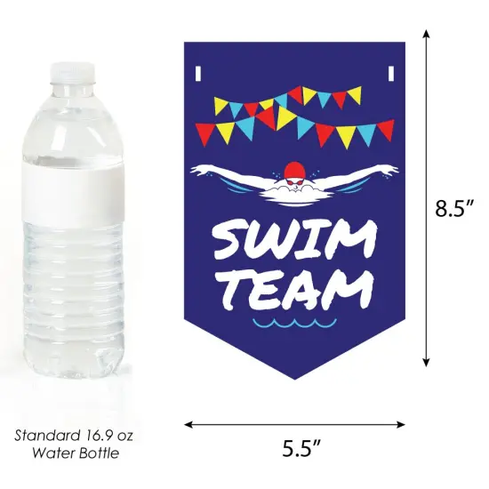 Big Dot of Happiness Making Waves - Swim Team - Swimming Birthday Party Bunting Banner - Birthday Party Decorations - Happy Birthday {3}