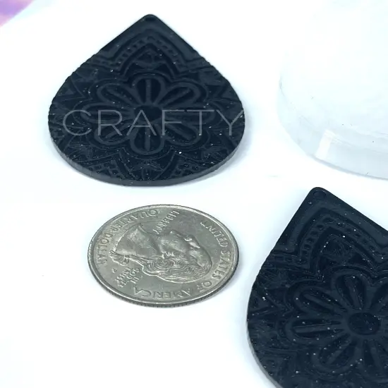 Mandala Teardrop Style 2 Earring Silicone Mold (C7) {2}