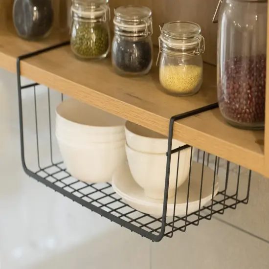 Hanging Under Shelf Metal Storage Basket {3}