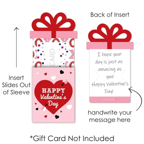 Big Dot of Happiness Conversation Hearts - Valentine's Day Party Money and Gift Card Sleeves - Nifty Gifty Card Holders - Set of 8 {7}