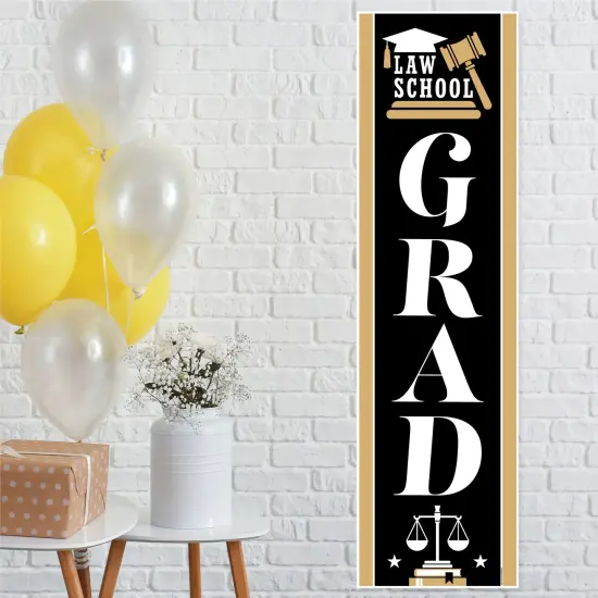 Big Dot of Happiness Law School Graduation Party Door Decoration - Vertical Banner {1}