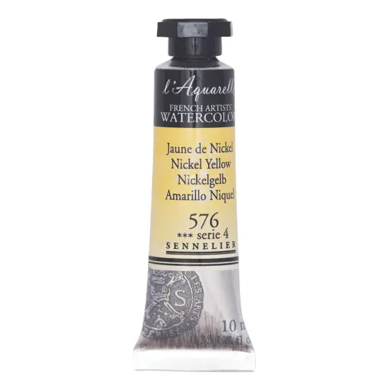 Sennelier French Artists' Watercolor - Nickel Yellow, 10 ml, Tube {1}