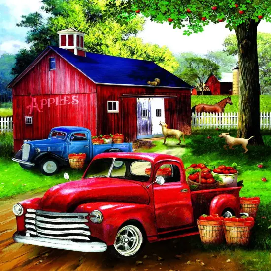 Sunsout Apples for Sale 300 pc Jigsaw Puzzle 28716 {1}
