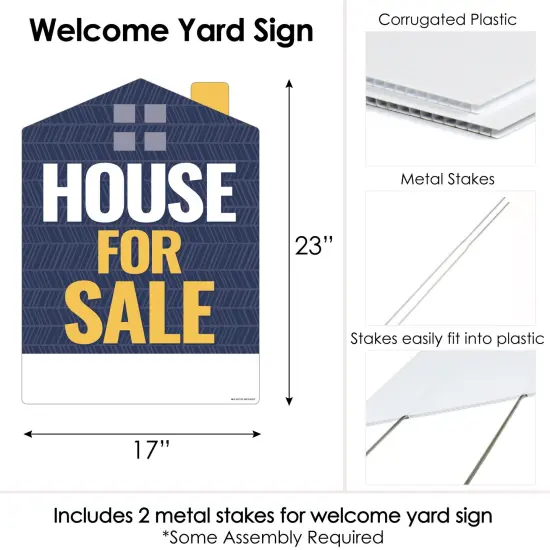 Big Dot of Happiness House For Sale Sign - Welcome Yard Sign {7}