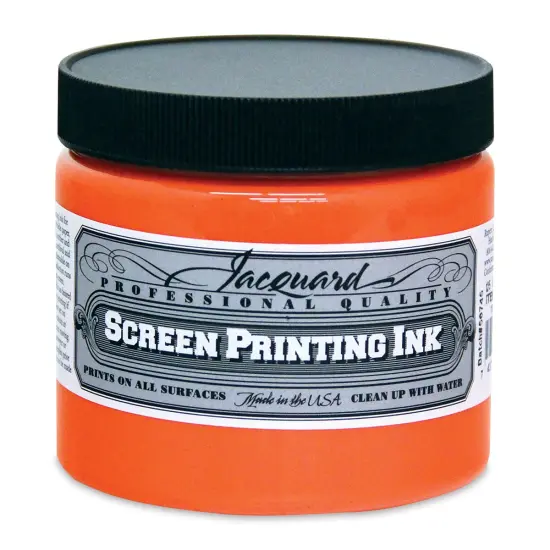Jacquard Screen Printing Ink - Opaque Orange, 16 oz {1}