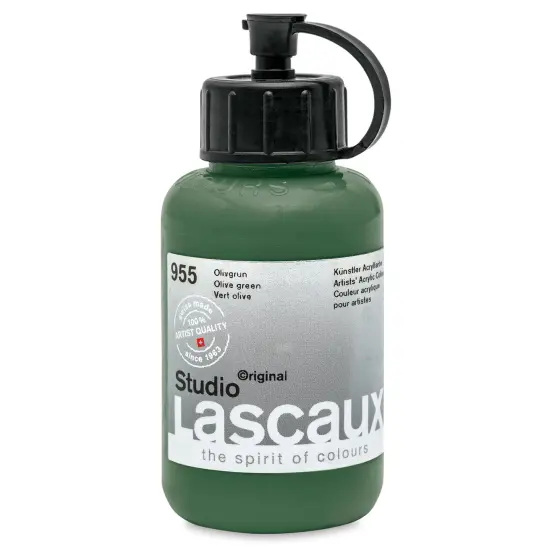 Lascaux Studio Acrylics - Olive Green, 85 ml bottle {1}